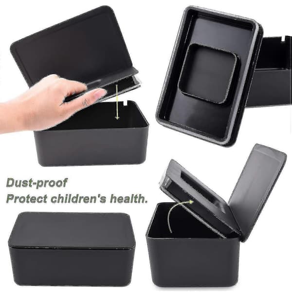 Wet Wipe Storage Box, Dispenser Holder, Tissue Storage Box with Lid, Dustproof Grey Grey