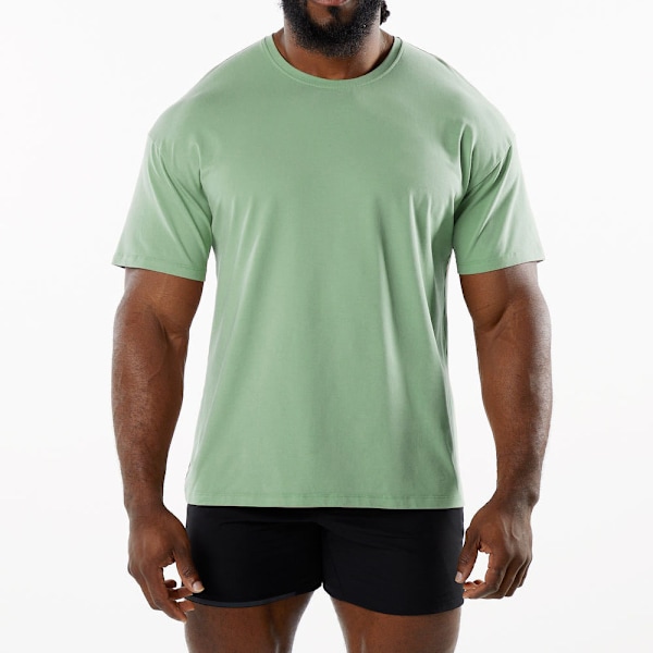 Hengittävä miesten urheilupaita - Pohjoismainen minimalistinen - treenivaate Light green XXL