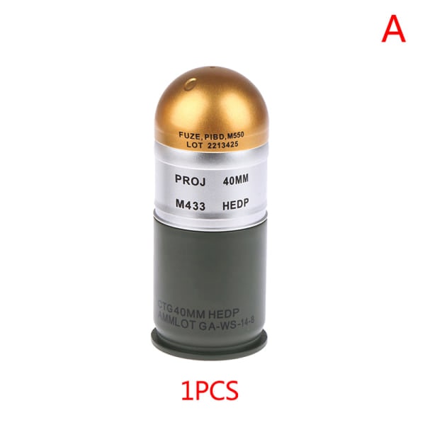M433 HEDP 40 mm patron Dummy granat model Mini case sort 1 stk black 1 pcs