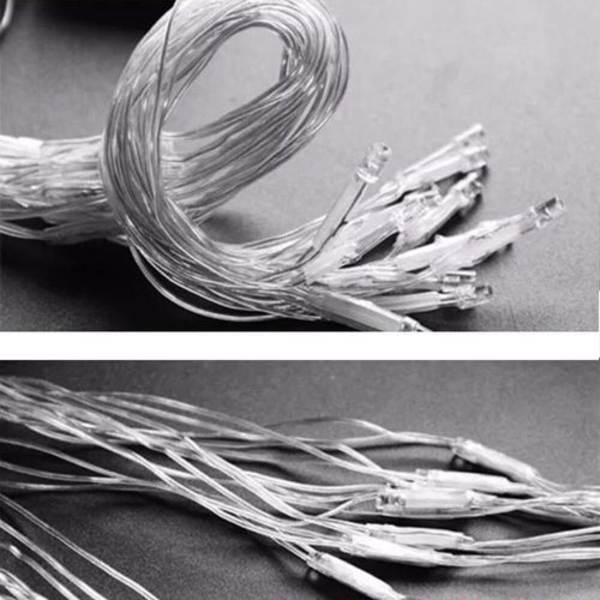 144 LED-ljusnät med stickpropp 220v för fester, trädgårdar, jul