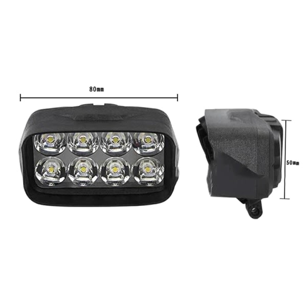 1:a Motorcykel Bil Super Bright 8 LED-ljus Strålkastare Spotlight Svart One Size Black One Size