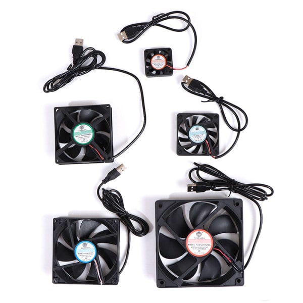 DC 5V USB-tuuletin Fen Dator PC Silent Coole Black 6cm Black 6cm