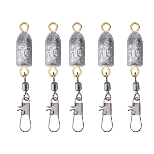 5 stk/pose Holdbar kuleformet fiskesinker Fiskeutstyr (10g)