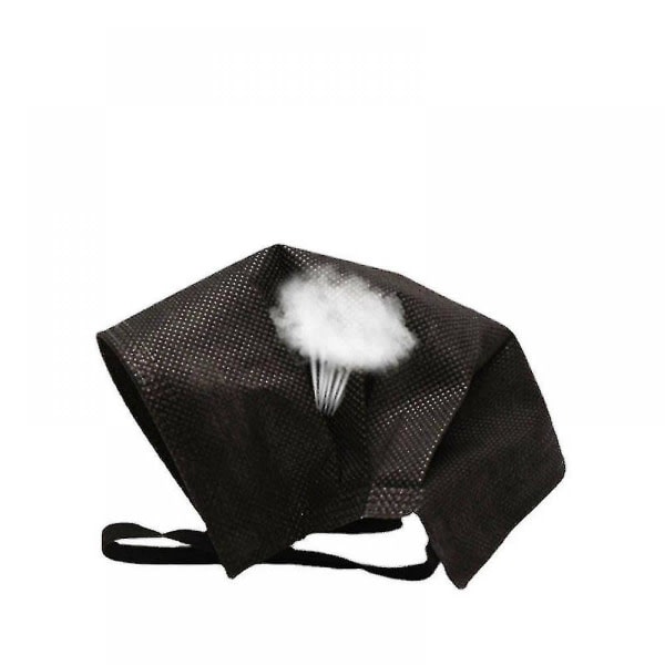 100 st Ansiktsmasker för engångsbruk | Andas cover i tre lager med elastiska öronöglor (svart)