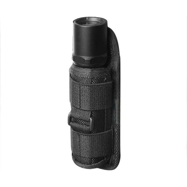 Ficklampshölster, Taktisk 360° Rotationsbar Lampficka för Bälte med Clip, Lampficka, Ficklampshållare, Svart