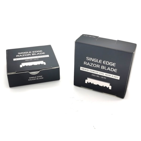 100 stk Barber Razor Blades Single Edge til barbermaskine til Professionel Barbering