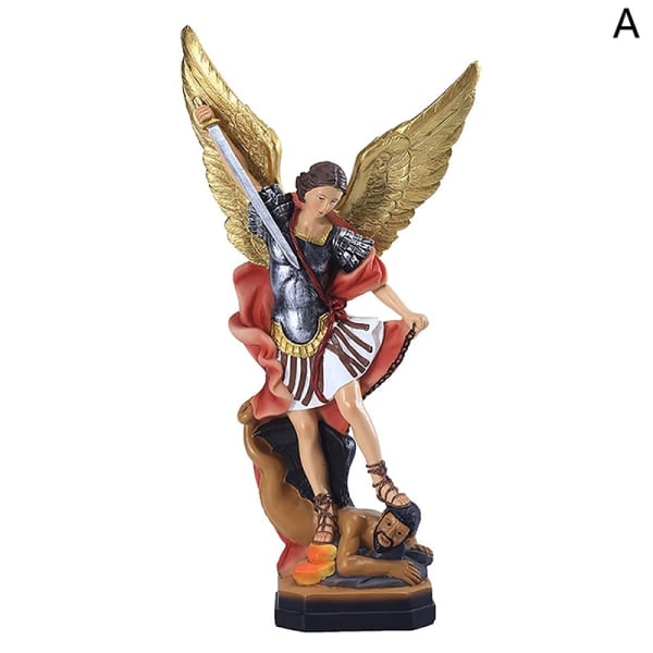 Staty Michael Ærkeenglen St Skulptur Figurer Religiøs Catho A