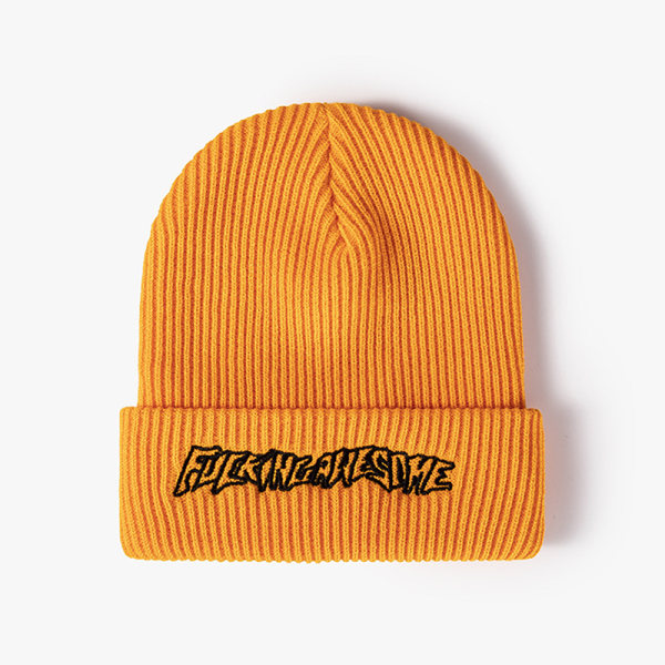 Mode Jävla Fantastisk vinter Hip-hop stickad mössa Casual Ha Orange OneSize Orange OneSize