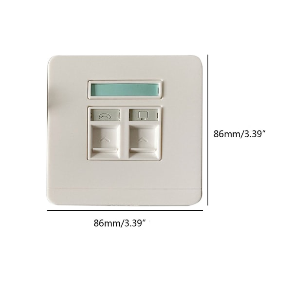 86 mm Dual-port Cat6 Modul Rj45 Lan Socket Panel Amp Interface Dator Nätverk Telefon Vägg Switch Plug Vit för hemmet