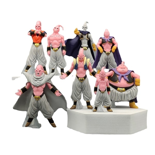 8 Stycken Z Majin Buu Figurdockor Leksaker Anime Samling Figurer Modell Barnpresenter