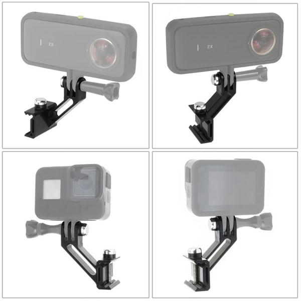 Feste sikker skinnemonteringsadapter fiskebensklemmer for Insta360 kameraklemme Feste sikkert kameraholderfeste null - A