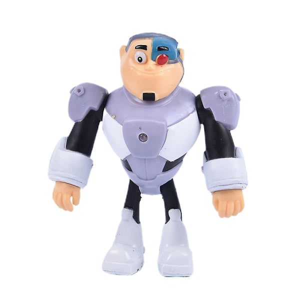 7 kpl/setti Teen Titans Go Robin Cyborg Beast Boy Raven Actionfigur Leikkihahmo Lapselle Lahjaksi