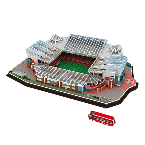 DIY 3D-pussel fotbollsstadion monterad modell gåva OLD TRAFFORD