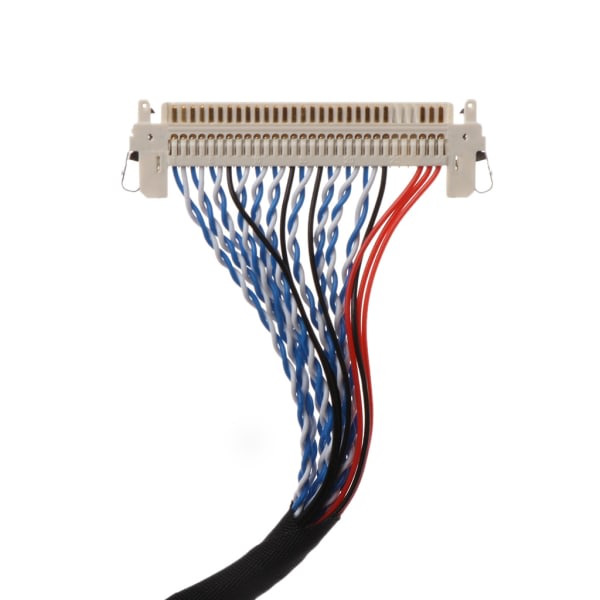 Musta johdot LVDS-kaapeli sopii LCD-näytölle, jossa on 2-kanavainen LVDS-liitäntä 620mm