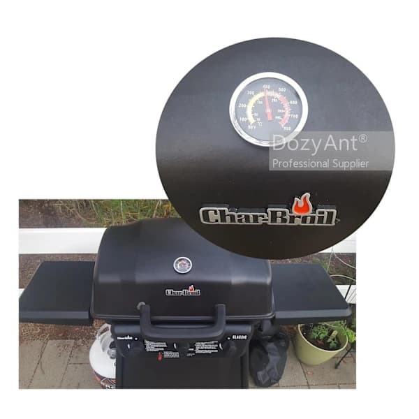 BBQ Grill Termometer Rustfritt Stål Vanntett Temperaturmåler for Røyker Ovn Kjøttmatlaging 2.36 Tommer