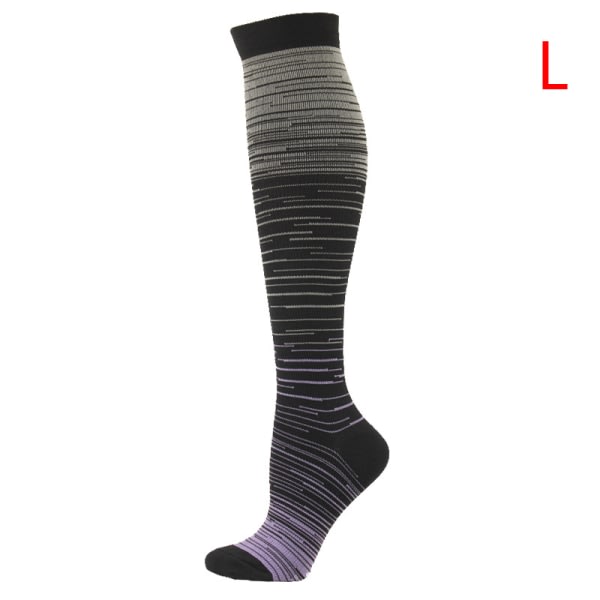 Strumpa Gradient Kompression Blandad Färg Tryck Mid-tubeSpor A12 ONESIZE A12 ONESIZE