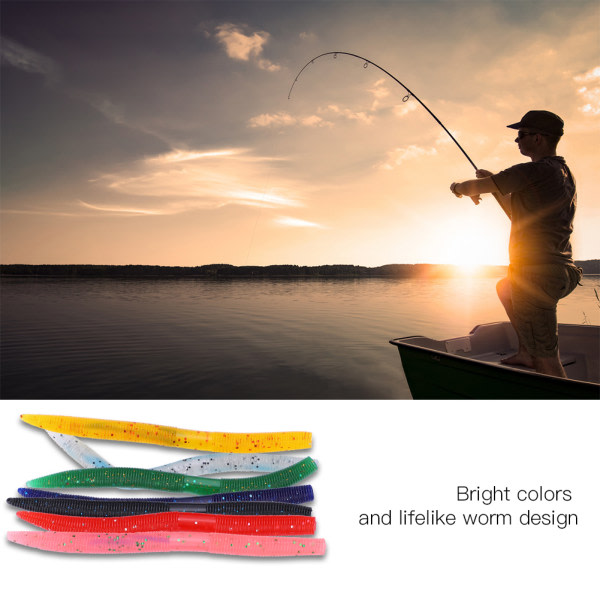 13,5 cm/8g Fiske Mjukt Bete Konstgjorda Silikonbeten Vivid Worm Lures Naturtrogna Swimbbait