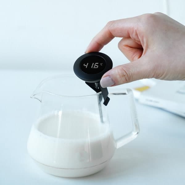 CDQ 1pc Digital LCD-skærm termisk afskrækkende kaffetermometer Sort