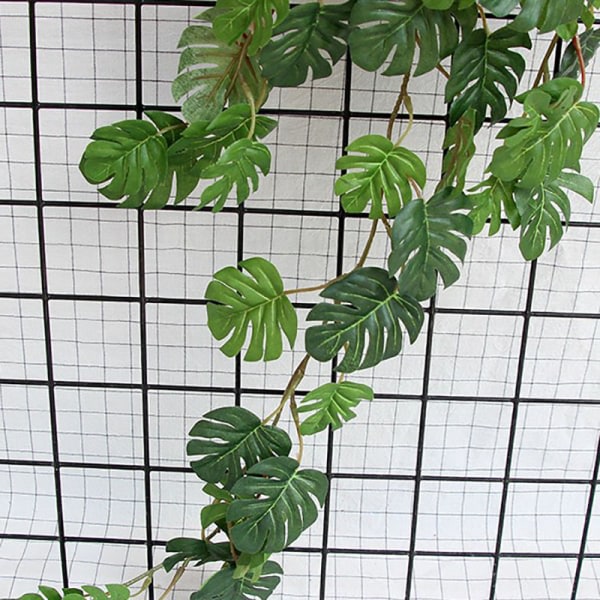 5:a 80cm Silk Tropical Palm Leaves Vine Artificiell djungelsköldpadda one size