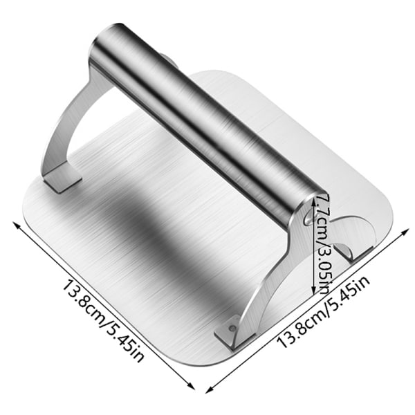 Smash Burger Press Burger Press Patty Maker Rustfritt stål Non Silver onesize Silver onesize