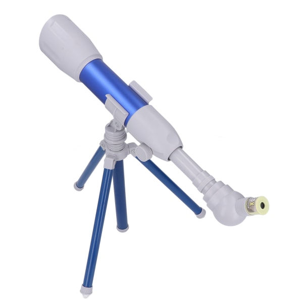 Barneteleskop - Pedagogisk HD-visning - Manuell knapp - 3 forskjellige forstørrelser - Astronomisk teleskop for barn over 3 år - A18 blå
