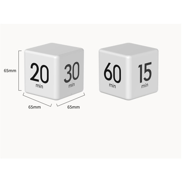 CDQ LCD Display Cube Induktion Timer med Bip-påmindelse Hvid CDQ