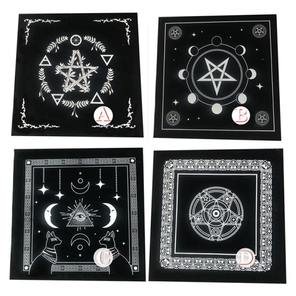 Tarotkort Bordsdug Flanell Spådomsaltare Schackspel Fortu C one size C one size