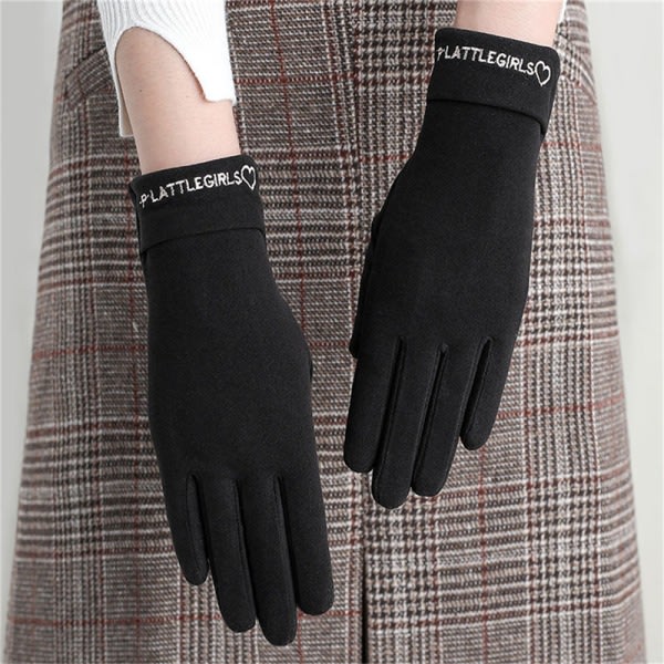 Varme vinterhansker for kvinner. Vindtette sykkelhansker Therml Touc Black one size Black one size