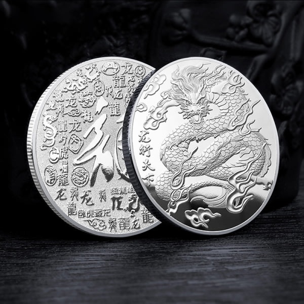 2024 Golden Silver Dragon Coins Lucky Jubileums guldmynt Silver