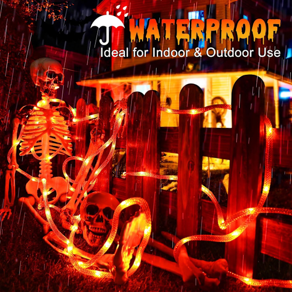 36 LED Halloween lyskæder orange