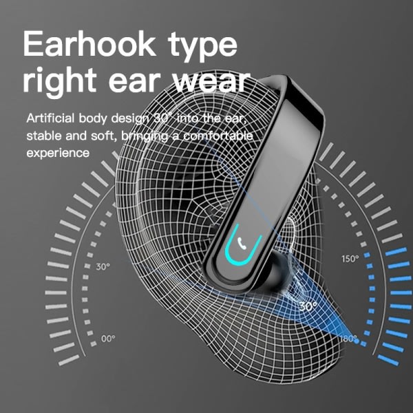 Trådlösa Bluetooth hörlurar, Vattentätt Sport Headset, Stereo brusreducerande hörlurar, In Ear-hörlurar med mikrofon för smartphone Blue Blue