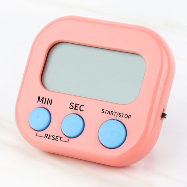 Timer Gym Køkkenpåmindelse Elektronisk timer Digitalt stopur T Pink 71*22*63mm Pink 71*22*63mm