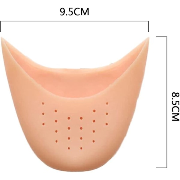 2 par ballett tåbeskyttere - Pustende silikon tåbeskyttere for dans