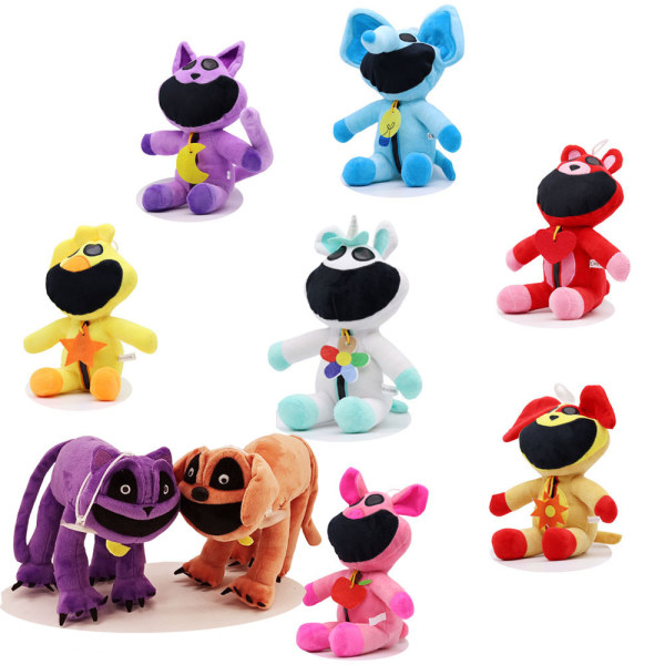 Poppy playtime poppy playtime leende critter leende djur plysch As shown Big Mouth Purple cat