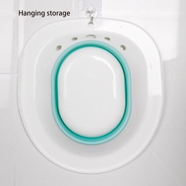 Foldbar Toalett Sitzbad Bidet Dusj Spesial Vask Hip Rengjøring Bløtlegging Kar for Gravide Grønn - A