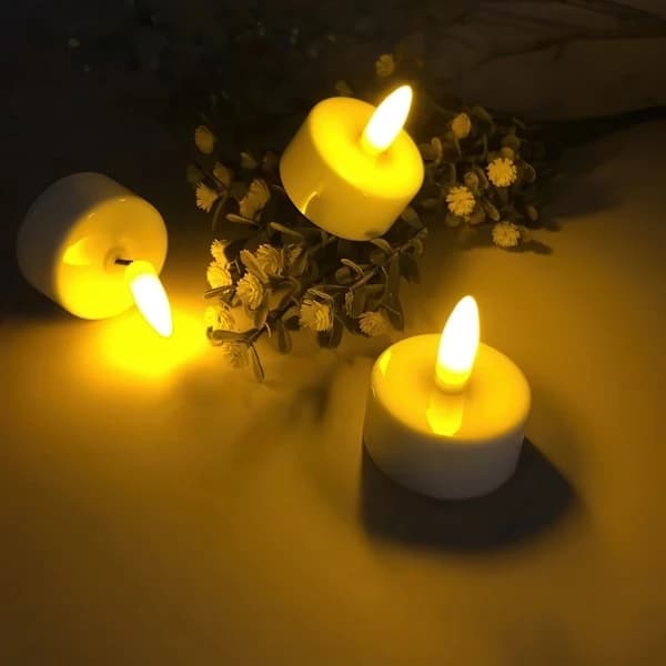Oppladbare telys – LED-lys med kontroll og timer 12-pakning 12-Pack