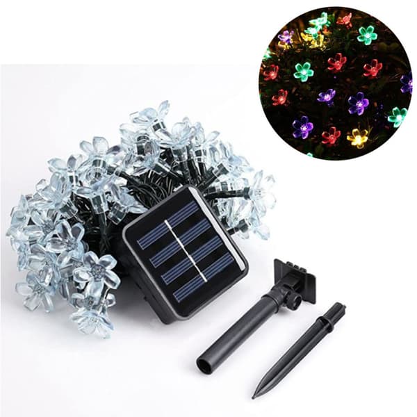 LED solcellelamper for sommerhagen. 7m sommerfugl lys