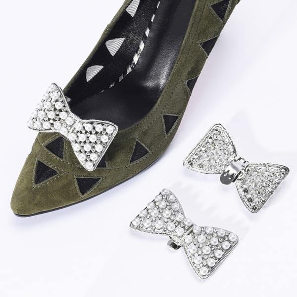 1 par Krystal Rhinestone Buesko-Clips Bryllup Brudekjole Sko B A2