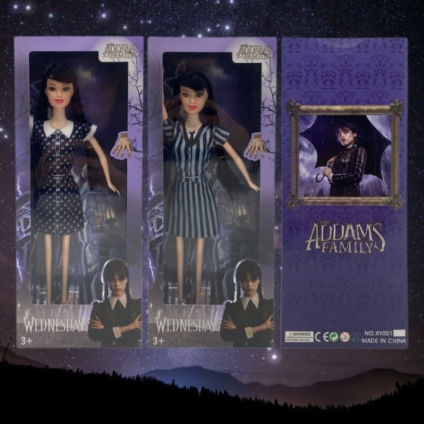 Barnleksak - En docka av Wednesday Addams Present till flickor 3 år