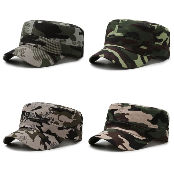 Kamouflage Baseball Cap Hat Mænd Kvinder Taktisk Flat Cap Hat Out A8