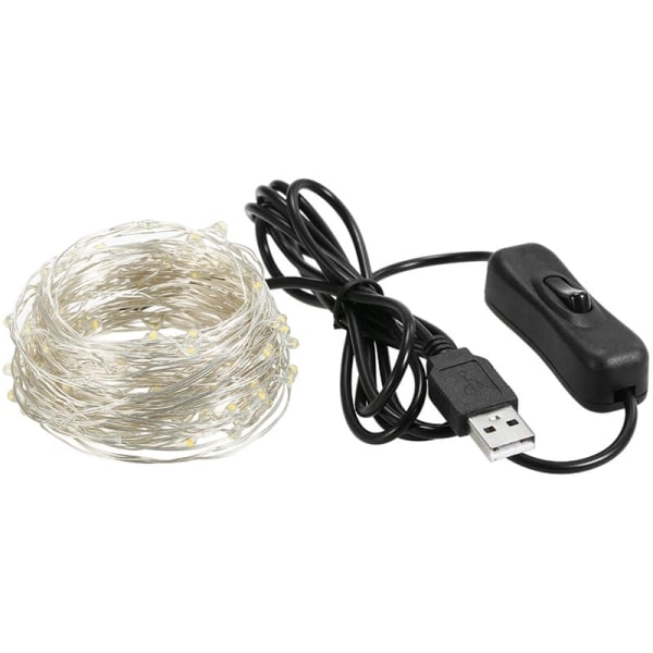 Fairy Lights 393In 100 Led USB Ip65 til jul, bryllup, 10M