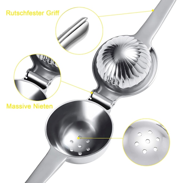 Manuel citruspresser, 7 cm diameter, kompakt design for effektivitet