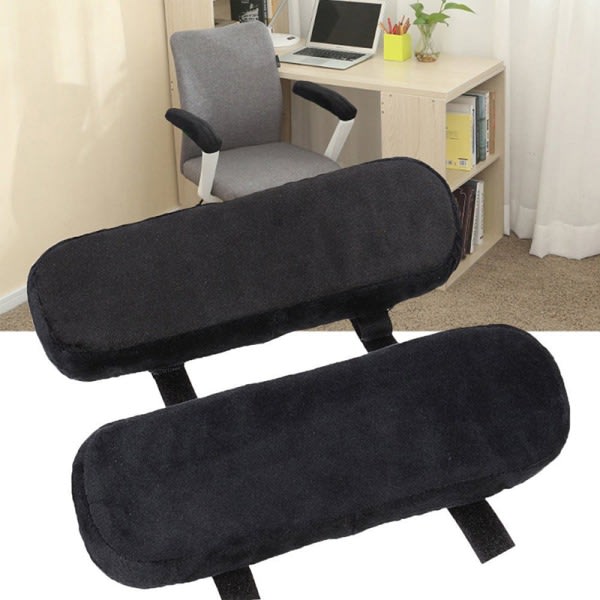 4 stk Ny Slow Rebound Memory Foam Armlenestøtte Pude Stol Matte Svart 4stk black 4pcs