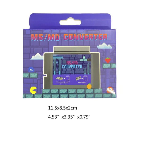 Passar för första/andra generationens 16-bitars videospelskonsoler Systemspel för bränning av kortspel Cartridge Converter Adapter