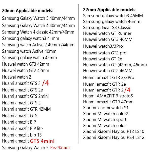 20mm 22mm Kellohihna Amazfit GTS 2/3/4 Mini Band GTR 2/3/4 42mm Silikonihihna Rannekoru Amazfit Bip Band Tarvikkeet Bluis Bluish 22mm Watchband