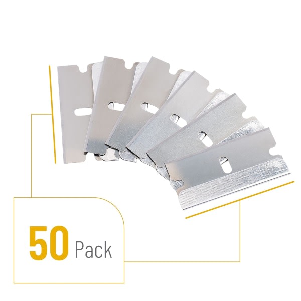 Kantrakblad, 50 st, skrapblad, platt rakblad, enkelkant, enkelsidigt rakblad