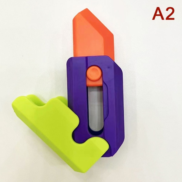3D-utskrift Gravity Cub Jump Liten Rädisa Morot Mini Modell Decom Grön en storlek Green one size