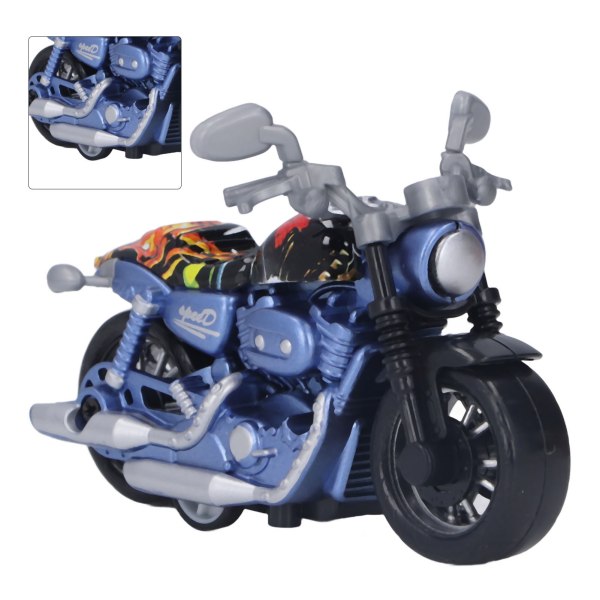 Mini Motorcykel Model Legering Høj Simulation Fremme Koordinering Træk Tilbage Motorcykel Legetøj til Børn Blå