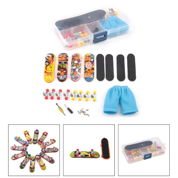 Mini Skateboard Fingerboard DIY Kit Toy for Teens Adults Novelty Finger Skateboard with Alloy Layers Boy Birthday Gift null - 1