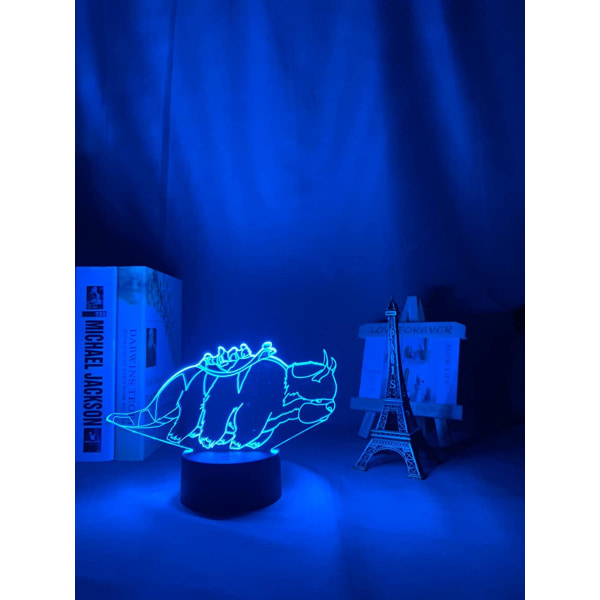 Anime Game Natlampe 3D Led Natlampe Appa Avatar The Las